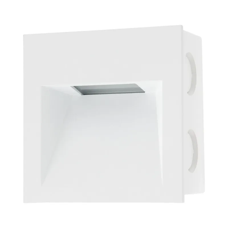 Arelux Xghost, bílé interiérové zápustné svítidlo do stěny, 2W LED 4000K, 9x9cm, IP20 Levný