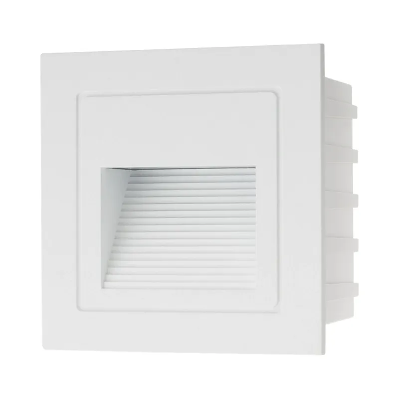 Arelux Xghost, bílé venkovní zápustné svítidlo do stěny, 2W LED 3000K, 8,5x8,5cm, IP65 Originální