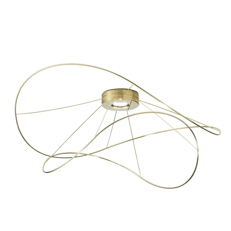 Axolight Hoops 2, zlaté stropní designové svítidlo, 16W LED 3000K stmívatelné, prům. 100cm, výška 39cm Top Prodej