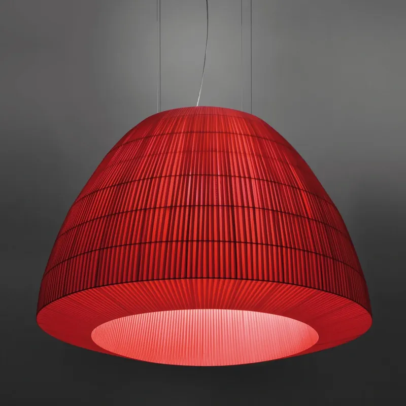 Axolight Bell 118, závěsné svítidlo z červeného textilu, 4x75W E27, prům. 118cm Výhodná Nabídka