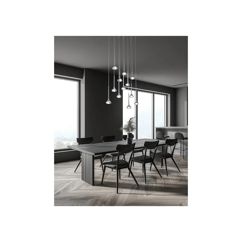 Axolight Fairy, designové kruhové závěsné svítidlo, 12x 5,9W LED, chrom, křišťálové sklo, průměr 60cm Akční Cena
