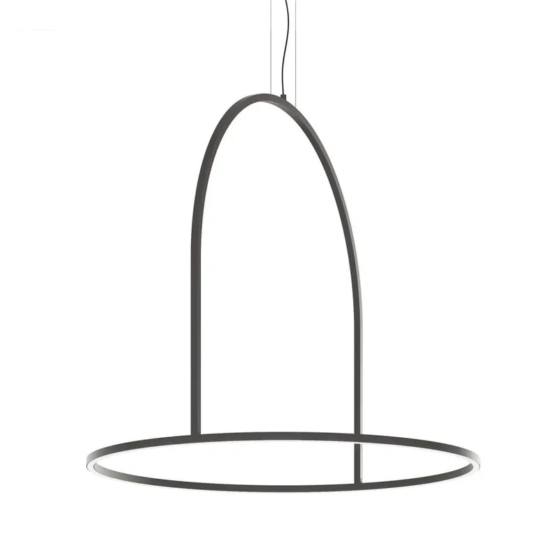 Nejlepší Cena Axolight U-Light, závěsné svítidlo, 86W LED, 3000K, černá, prům. 120cm