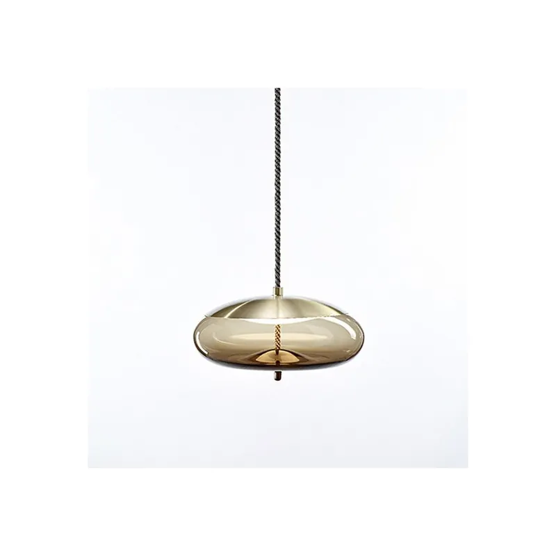 Nakupujte Hned Brokis Knot Disco, závěsné svítidlo, hnědé kouřové sklo - mosaz, 14W LED 2700K stmívatelné, prům.50cm
