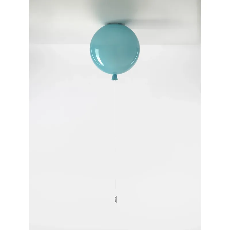 Brokis Memory, stropní svítící balonek ze tyrkysového skla, 1x15W E27, prům. 30cm Finální Výprodej