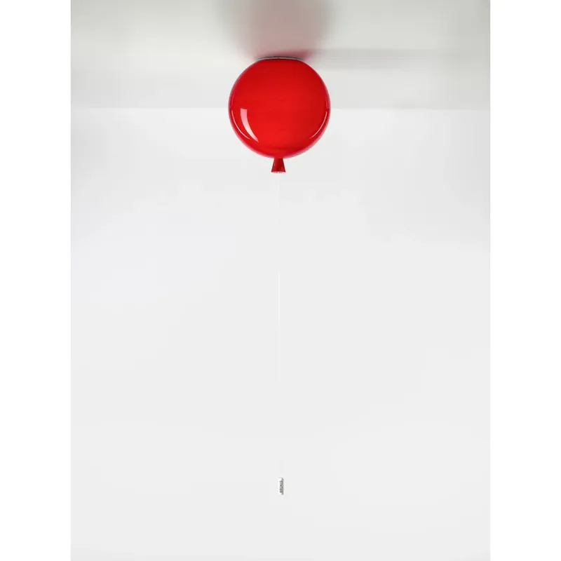 Cenový Hit Brokis Memory, stropní svítící balonek z červeného skla, 1x15W E27, prům. 25cm