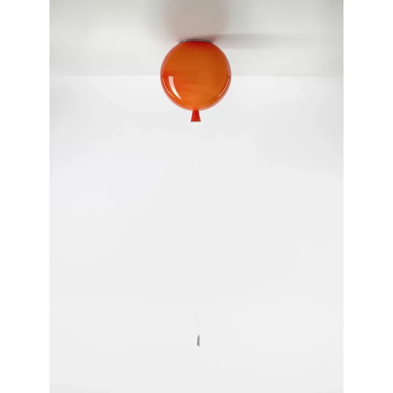 Nová Kolekce Brokis Memory, stropní svítící balonek z oranžového skla, 1x15W E27, prům. 25cm