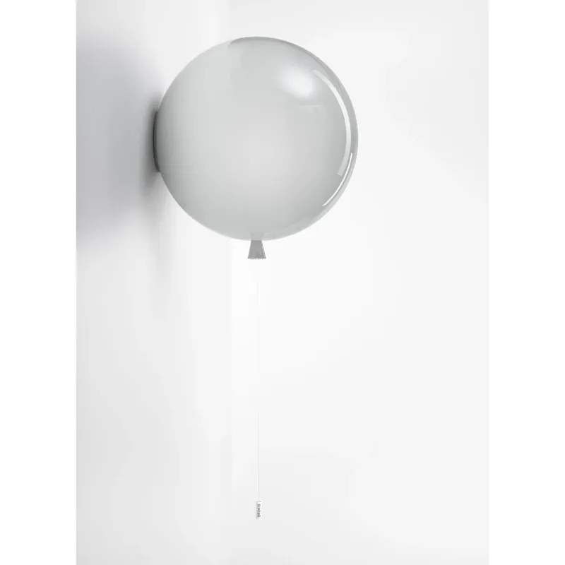 Brokis Memory, nástěnný svítící balonek ze šedého skla, 1x15W E27, prům. 40cm Rychlé Dodání