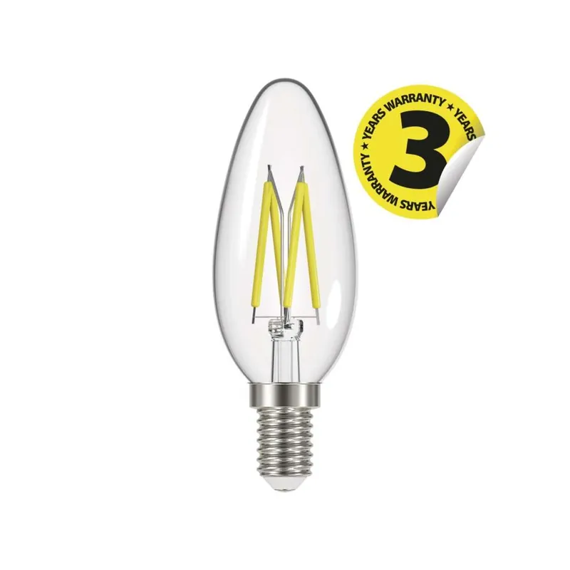 Autentický LED žárovka filament svíčka E14 5,9W, 806lm, náhrada za 60W, teplá bílá 2700K