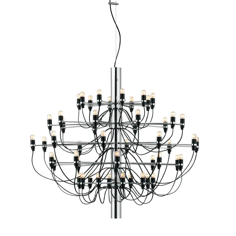 Dokud Zásoby Vydrží Flos 2097-50, luxusní chromový lustr, 50x15W E14 čirá, prům. 100cm, výška 88cm