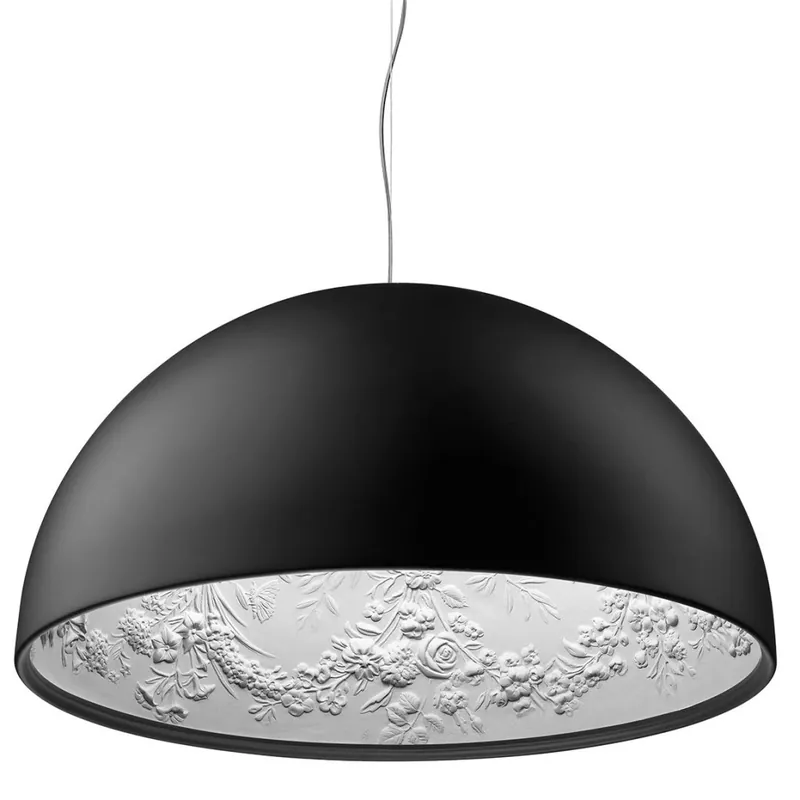 Flos Skygarden S1, matně černé závěsné svítidlo s vnitřním štukem, 1x105W E27, prům. 60cm Cenová Bomba