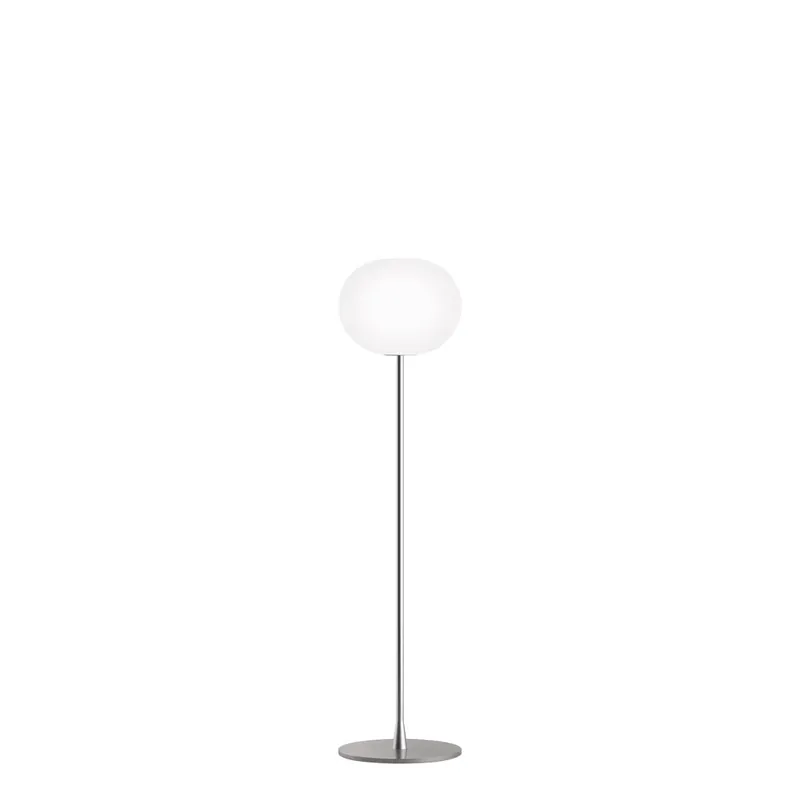 Koupit Online Flos Glo-Ball F1, stojací lampa z triplexového skla se stmívačem, stříbrná, 1x150W E27, výška 135cm