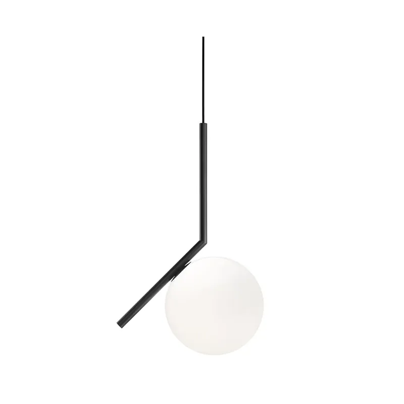 Novinka Flos IC Lights S1, designové závěsné svítidlo, 1x60W E14, černá, Ø 20cm
