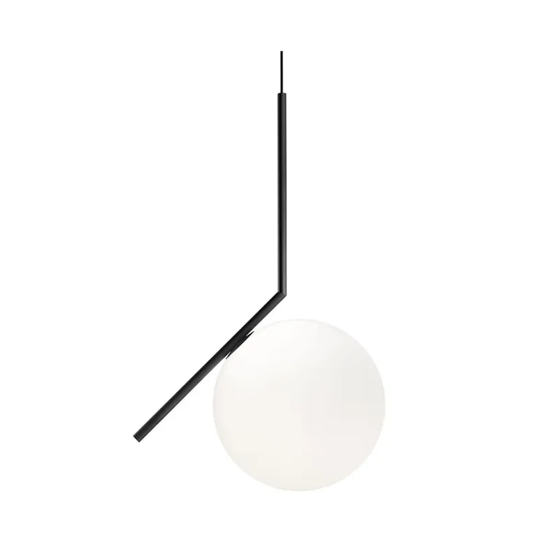 Sezónní Sleva Flos IC Lights S2, designové závěsné svítidlo, 1x205W E27, černá, Ø 30cm