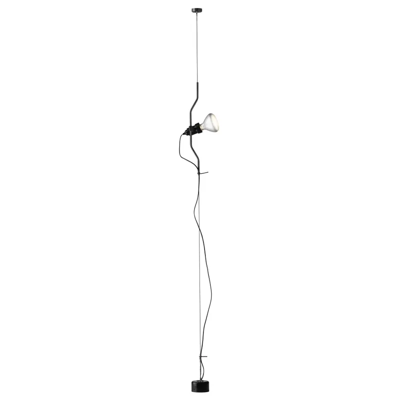 Rychlé Dodání Flos Parentesi, černé svítidlo mezi podlahu a strop se stmívačem, 1x150W E27, max. 400cm