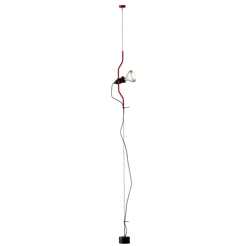 Ihned K Objednání Flos Parentesi, červené svítidlo mezi podlahu a strop se stmívačem, 1x150W E27, max. 400cm