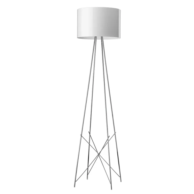 Akční Cena Flos Ray F2, stojací lampa s bílým širmem a stmívačem, 1x205W E27, výška 171 cm