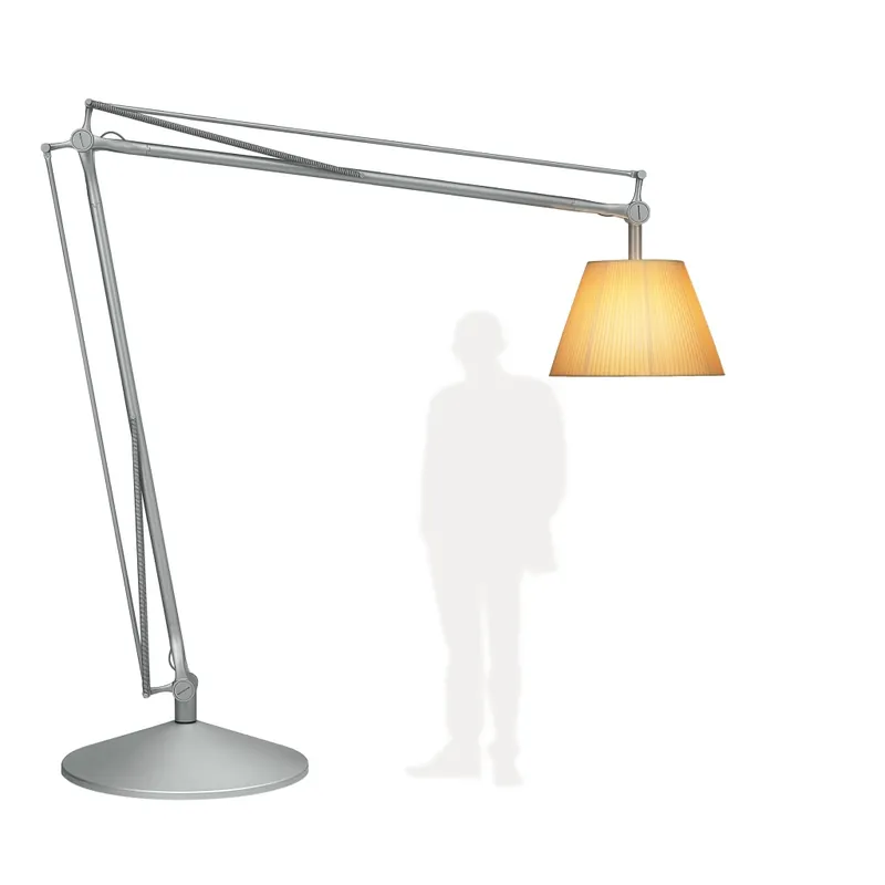 Nakupujte Hned Flos SuperArchimoon, designová stojací lampa se stmívačem, 214+242cm, 1x205W, šedá