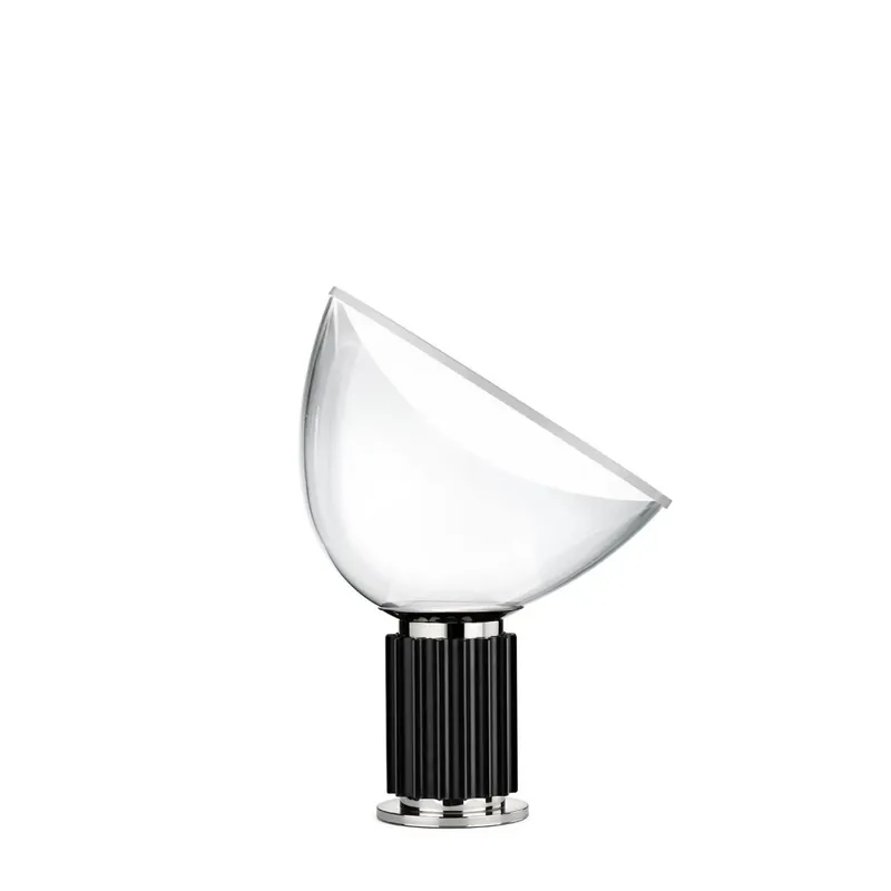Flos Taccia small LED, designová lampa se stmívačem, 16W LED 2700K, sklo/matná černá, výška 48,5cm Speciální Cena