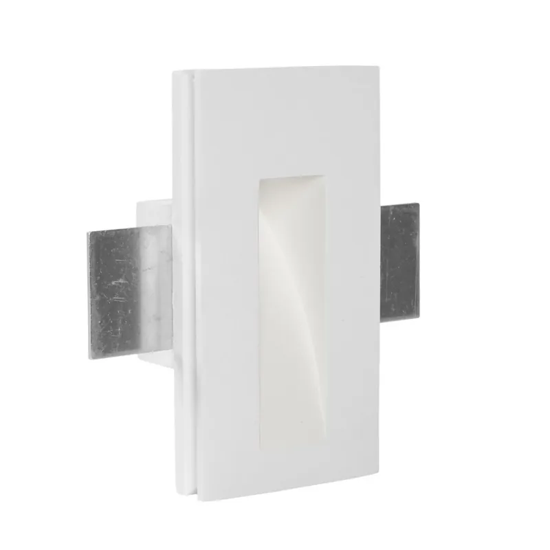 Speciální Cena Linea Light Gypsum_WF, obdélníkové zapuštěné svítidlo do stěny ze sádry, 2W LED 3000K, 13x7cm