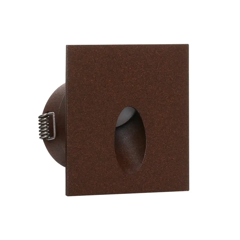 Kup Teď Linea Light Quara_Q, hnědé zápustné LED svítidlo do stěny, 1x2W 3000K, rozměr 7x7cm, IP65
