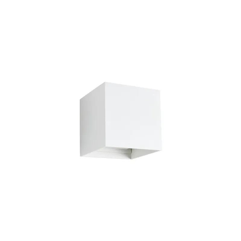 Přímo Od Výrobce Redo Vary, bílé venkovní svítidlo s nastavitelným úhlem svícení LED 2x6W 3000K, 10x10cm