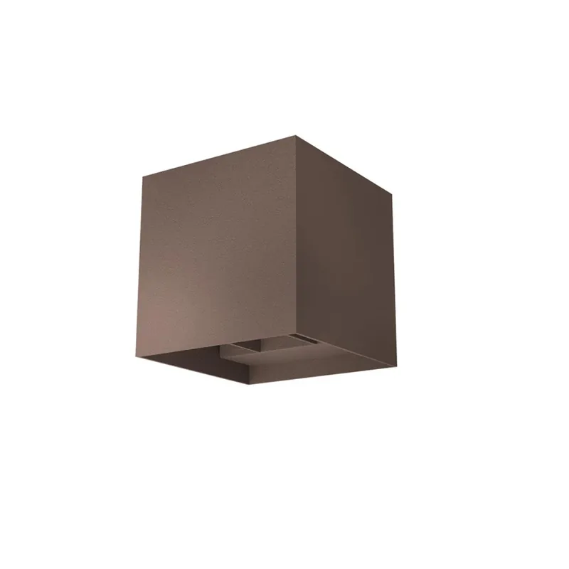 Top Prodej Redo Vary, hnědé venkovní svítidlo s nastavitelným úhlem svícení LED 2x10W 4000K, 12x12cm