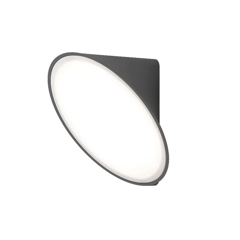 Axolight Orchid, antracitové nástěnné svítidlo, 1x15W LED 3000K, stmívatelné, prům. 20cm Aktuální