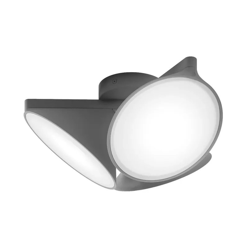 Axolight Orchid, antracitové stropní svítidlo, 3x15W LED 3000K stmívatelné, prům. 38,2cm Sleva