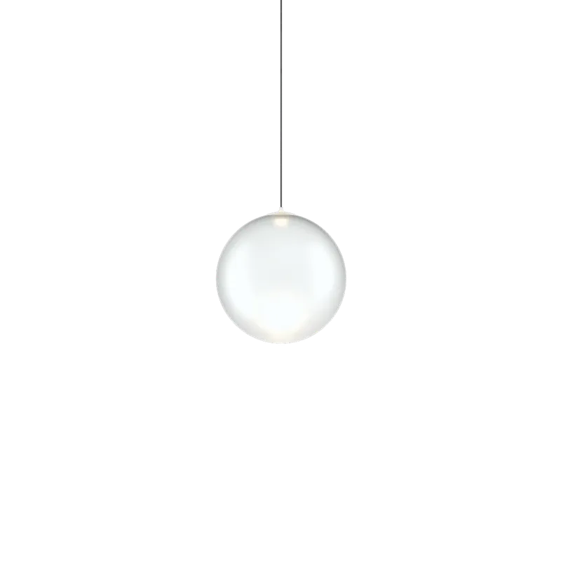 Lodes Random Solo 14, závěs z bílého foukaného skla, 1x1W LED 3000K, prům.14cm Sezónní Sleva