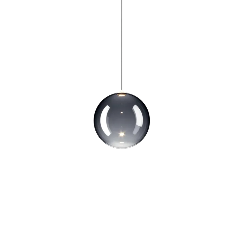 Nejlepší Cena Lodes Random Solo 14, závěs z kouřového foukaného skla, 1x1W LED 3000K, prům.14cm