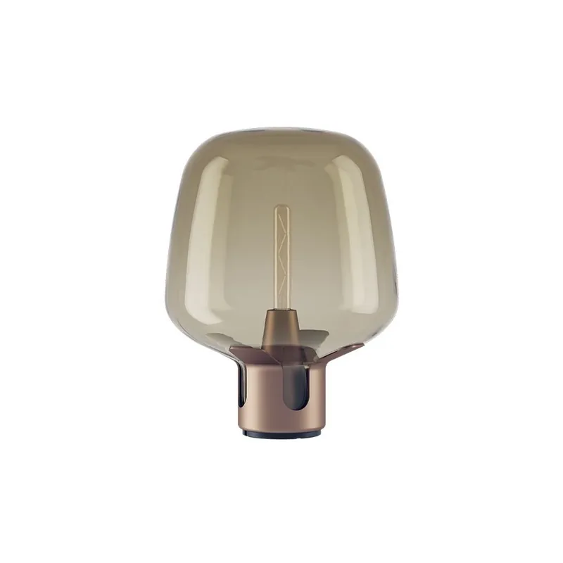Lodes Flar medium, lampa z medového skla a terra základny se stmívačem, 1x25W E27, výška 47cm Sleva