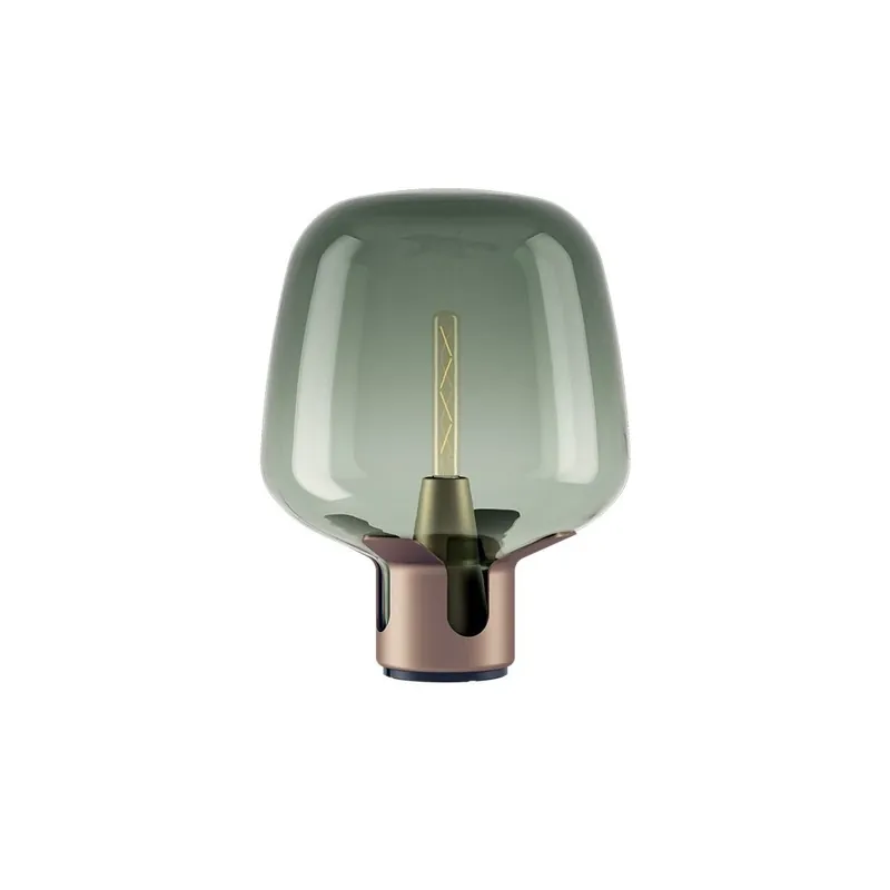 Lodes Flar medium, lampa z tyrkysového skla a terra základny se stmívačem, 1x25W E27, výška 47cm Ihned K Objednání