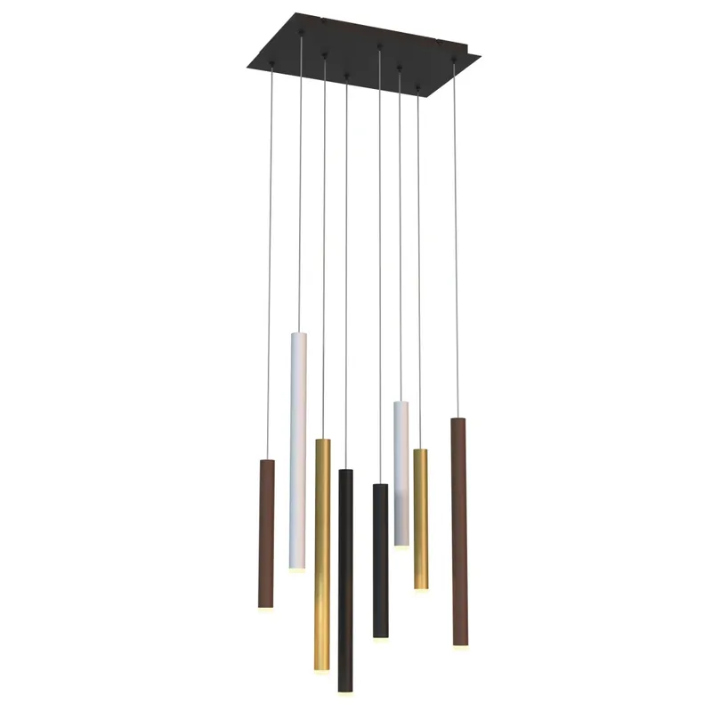 Mantra Cala, závěsné svítidlo 8x 6W LED 3000K bílá/černá/zlatá/corten, 30x50 cm Tovární Cena