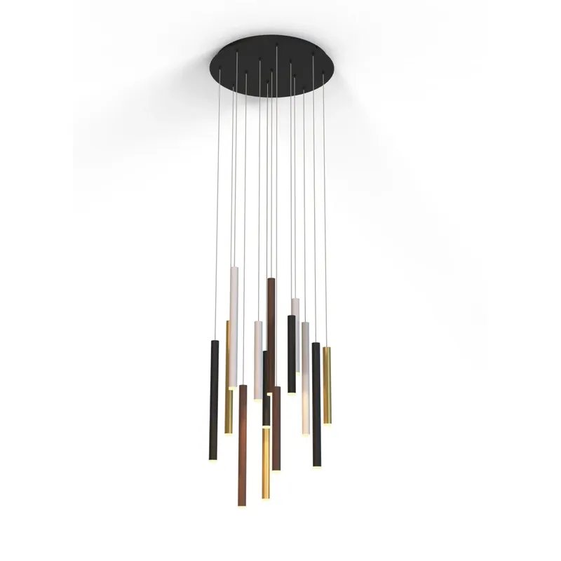 Nejlepší Volba Mantra Cala, závěsné svítidlo 14x 6W LED 3000K bílá/černá/zlatá/corten, průměr 60cm