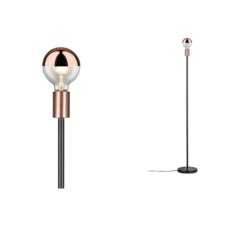 Paulmann Nordin, stojací lampa v kombinaci černé, mědi a černého mramoru, 1x20W E27, výška 120cm Nová Kolekce