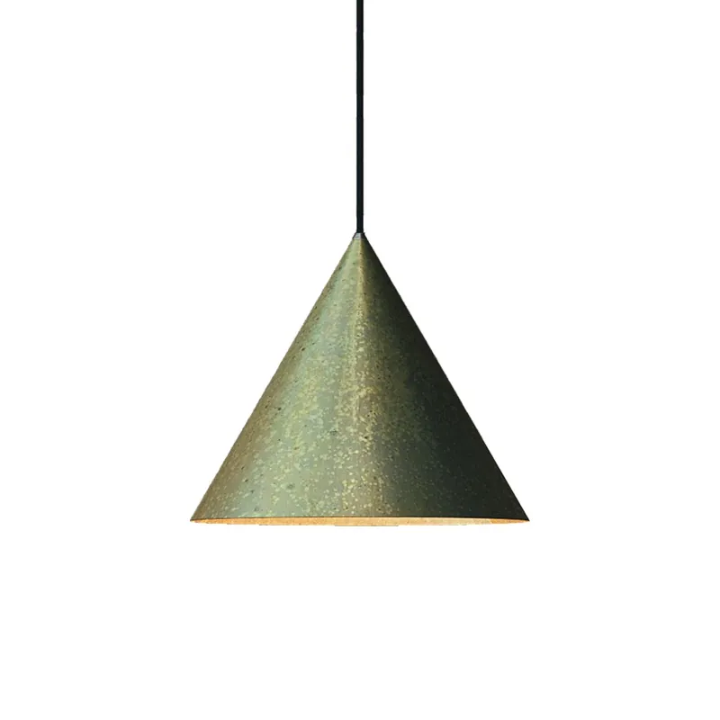 Pouze Dnes Il Fanale Cone, venkovní závěsné svítidlo antická mosaz/bílé sklo, 1xE27 max 15W, prům. 35cm, IP55