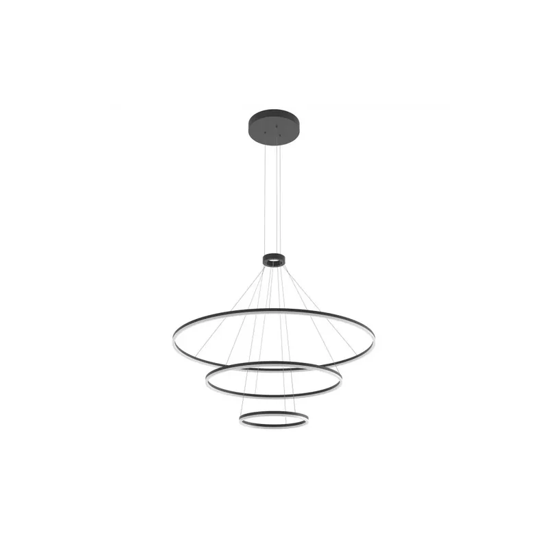 Dokud Zásoby Vydrží Redo Orbit direct, závěsné kruhové svítidlo, 186W LED 4000K stmívatelné TRIAC , černá, prům. 60+100+150cm