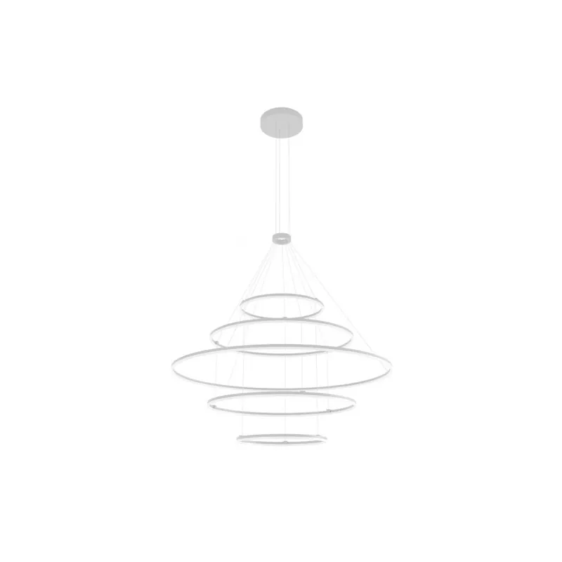 Poslední Šance Redo Orbit direct, závěsné kruhové svítidlo, 286W LED 4000K DALI , bílá, prům. 150+100+100+60+60cm