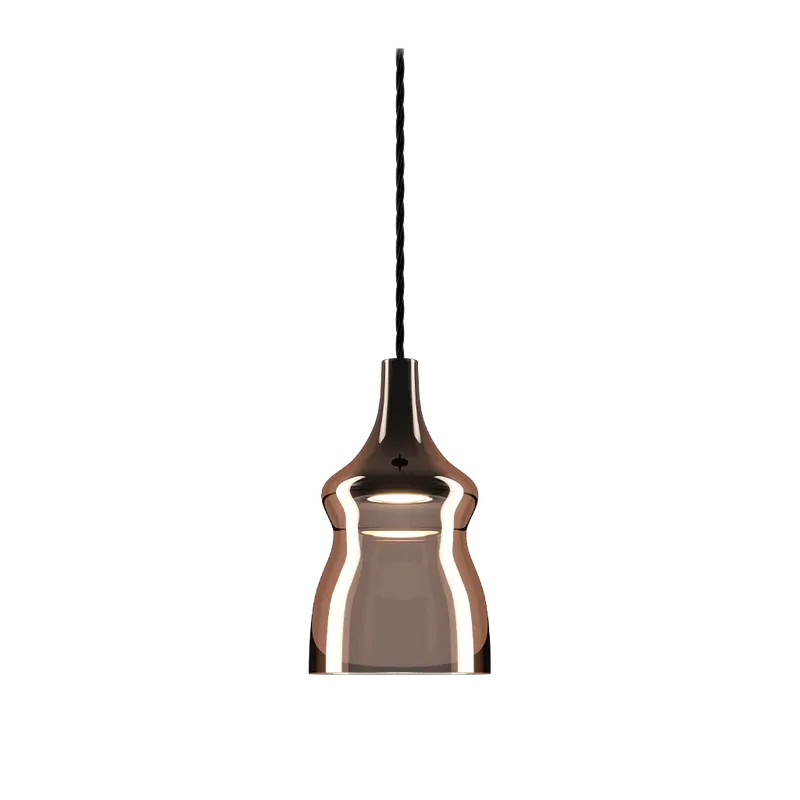 Sezónní Sleva Lodes Nostalgia small glossy bronze, bronzové sklo/černý závěs, 11W LED 2700K, prům. 12,5cm