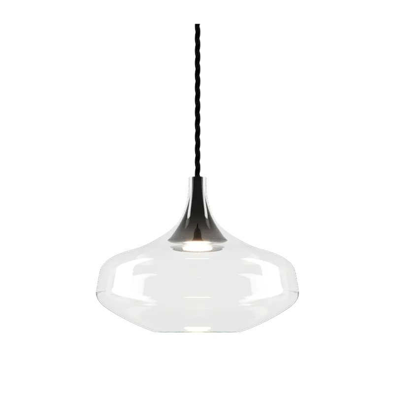 Must-Have Lodes Nostalgia large crystal, čiré sklo/černý závěs, 11W LED 2700K, prům. 28cm