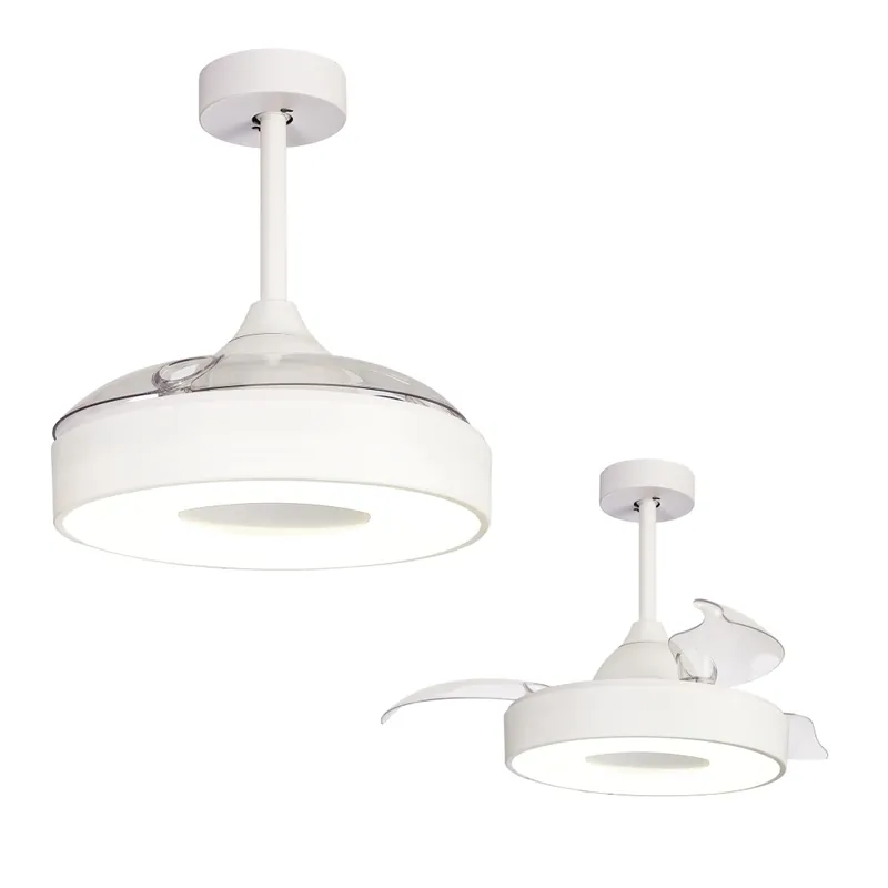 Nejlepší Cena Mantra Coin Mini, rozvinovací ventilátor se svítidlem a dálk. ovladačem, LED 45W 2700-5000K, bílá, průměr 43/90cm