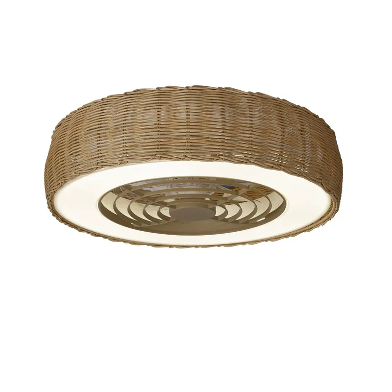 Mantra Kilimanjaro Mini, ratanový ventilátor se svítidlem LED 55W 2700-5000K, dálkový ovladač, průměr 58,5cm, IP44 Expresní Doručení