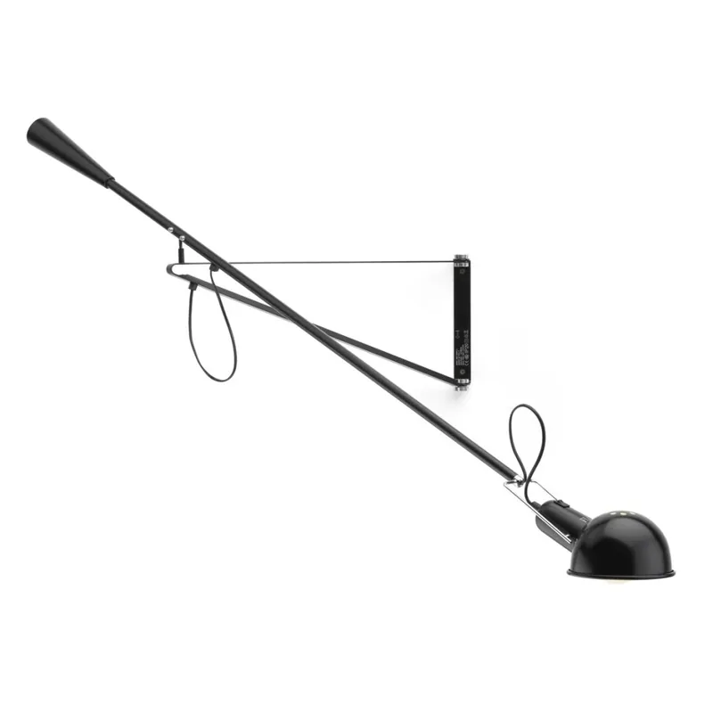 Flos 265 small, černé nástěnné svítidlo s 152cm dlouhým ramenem, 1x75W E27 Nízká Cena