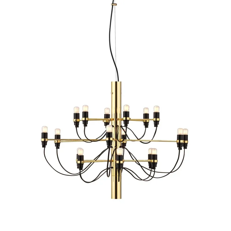 Flos 2097-18, luxusní mosazný lustr, 18x15W E14 mléčná, prům. 69cm, výška 51cm Hit Sezóny
