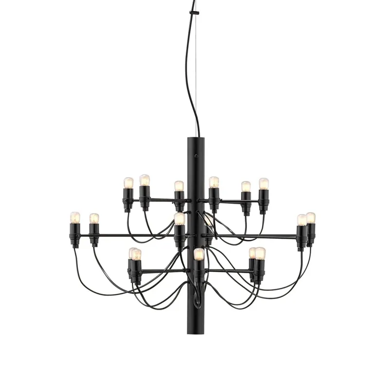 Flos 2097-18, luxusní matně černý lustr, 18x15W E14 mléčná, prům. 69cm, výška 51cm Novinka