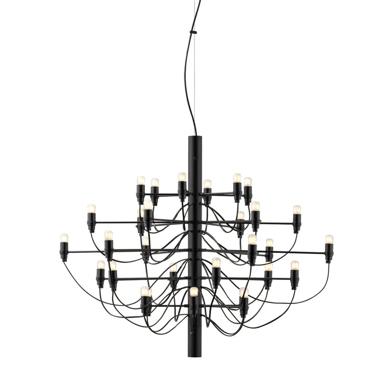 Výhodná Nabídka Flos 2097-30, luxusní matně černý lustr, 30x15W E14 mléčná, prům. 88cm, výška 72cm