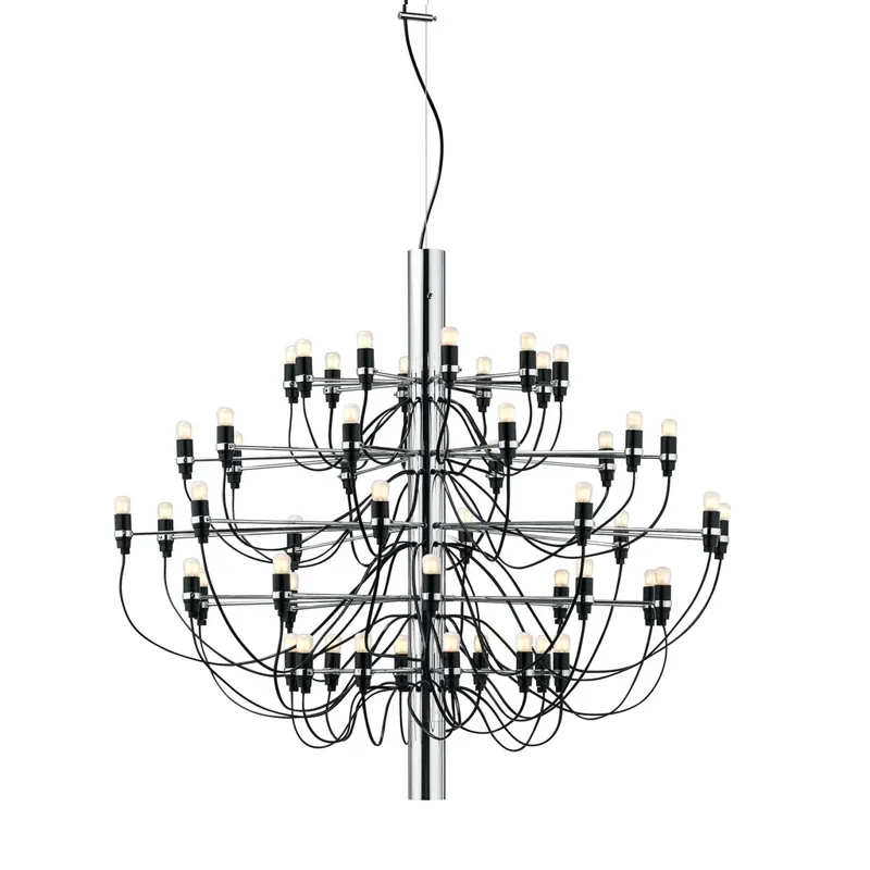 Sleva Flos 2097-50, luxusní chromový lustr, 50x15W E14 mléčná, prům. 100cm, výška 88cm