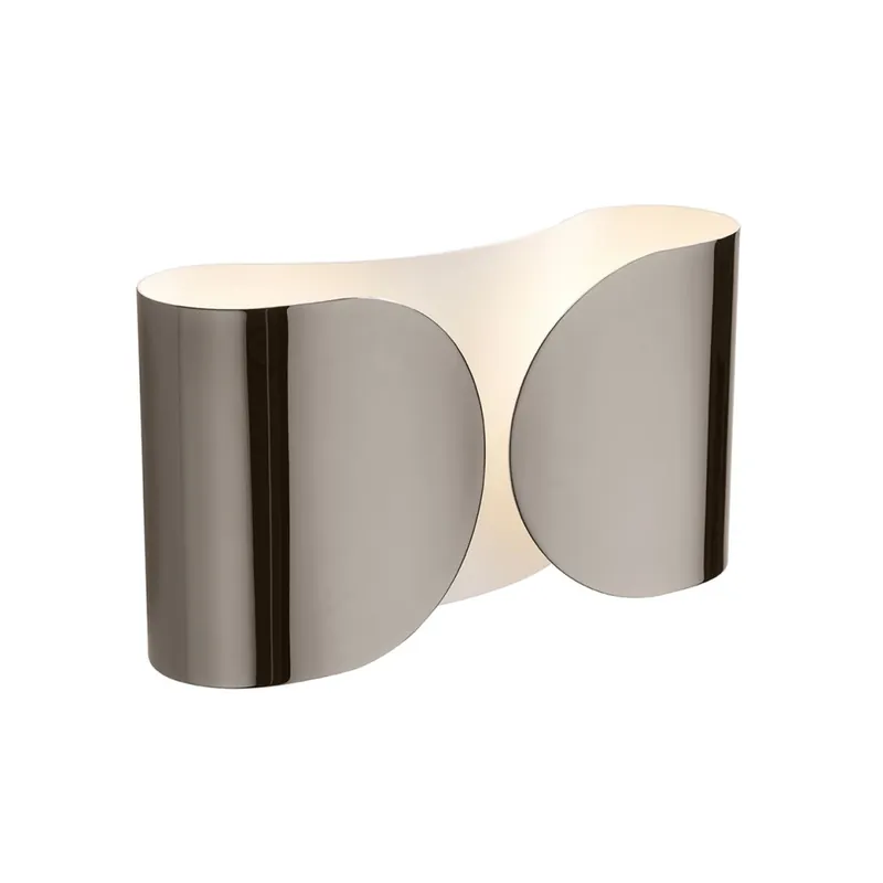 Bezpečná Platba Flos Foglio, designové nástěnné svítidlo, 2x100W E27, černý nikl, délka 37cm