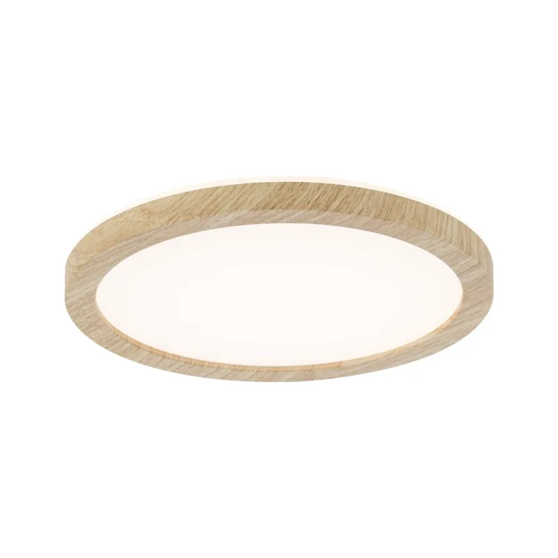 Koupit Online Paulmann Atria Shine, stropní svítidlo s korónou, 11,2W LED 3000K, průměr 19cm, dřevěný vzhled, IP44