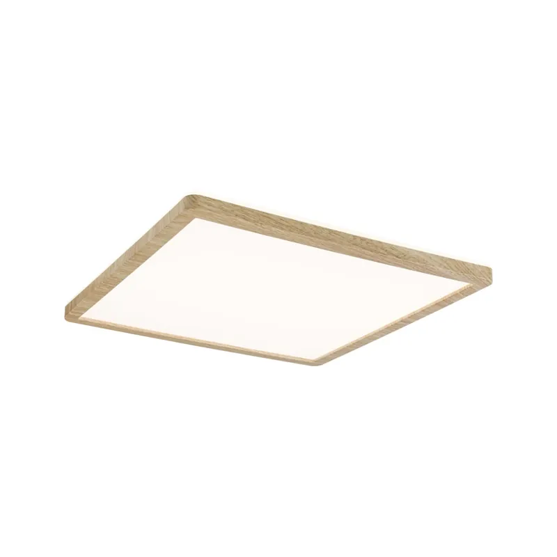 Paulmann Atria Shine, stropní svítidlo s korónou, 16W LED 3000K, 29,3x29,3cm, dřevěný vzhled, IP44 Přímo Od Výrobce